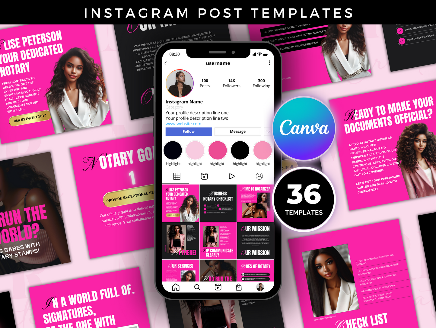 Notary Instagram Post Canva Templates