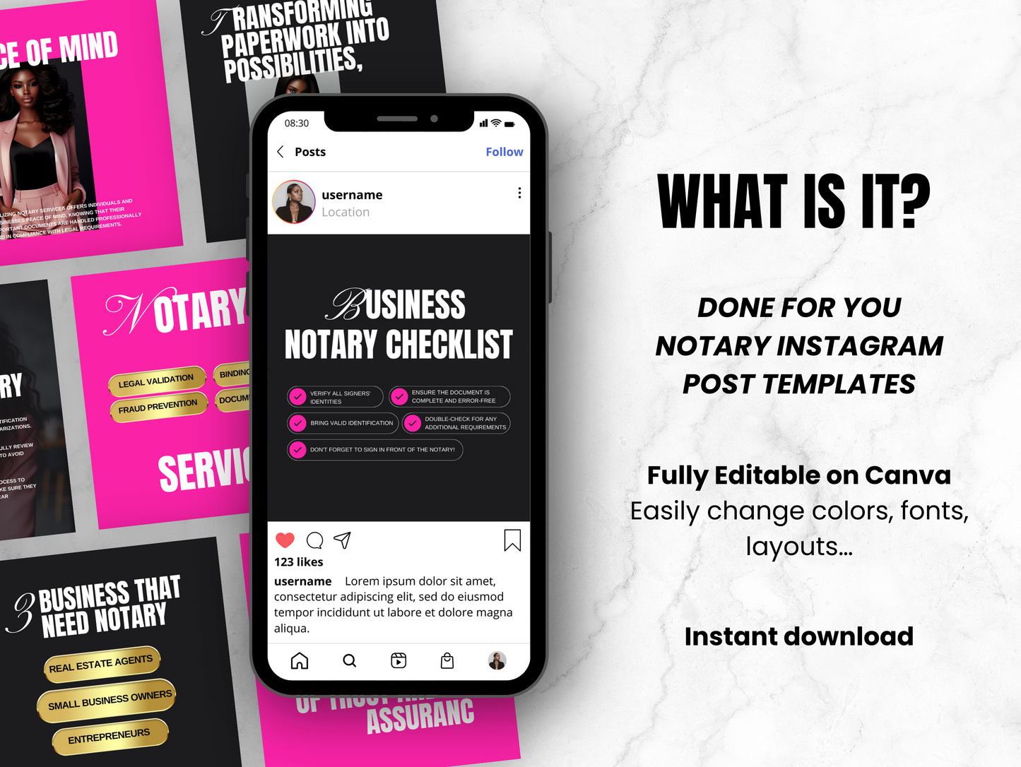 Notary Instagram Post Canva Templates