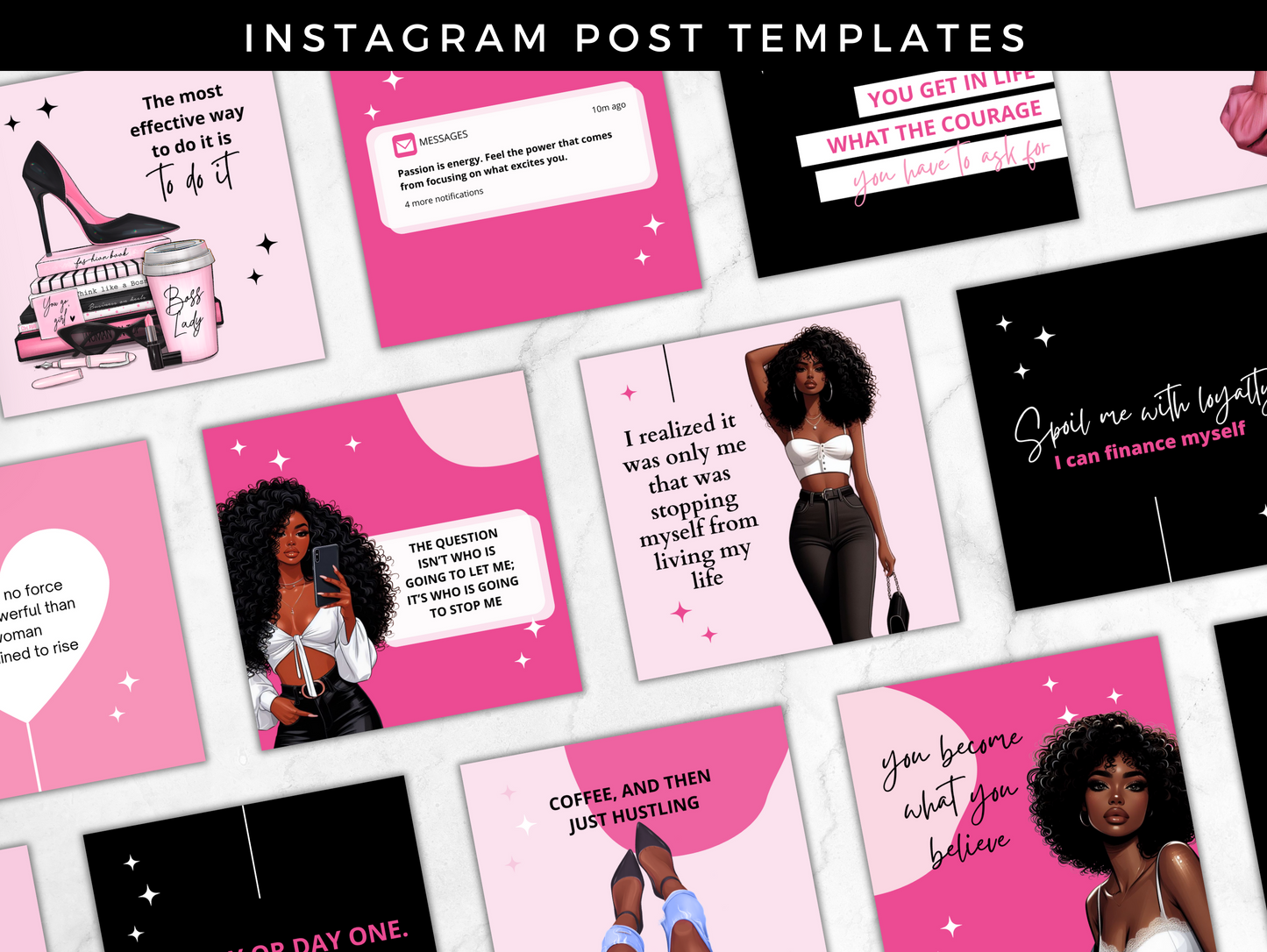 PLR Instagram Lady Boss Quotes Templates