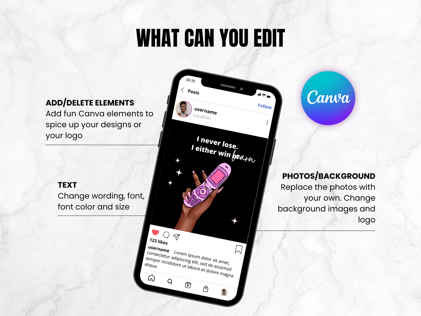 PLR Instagram Lady Boss Quotes Templates