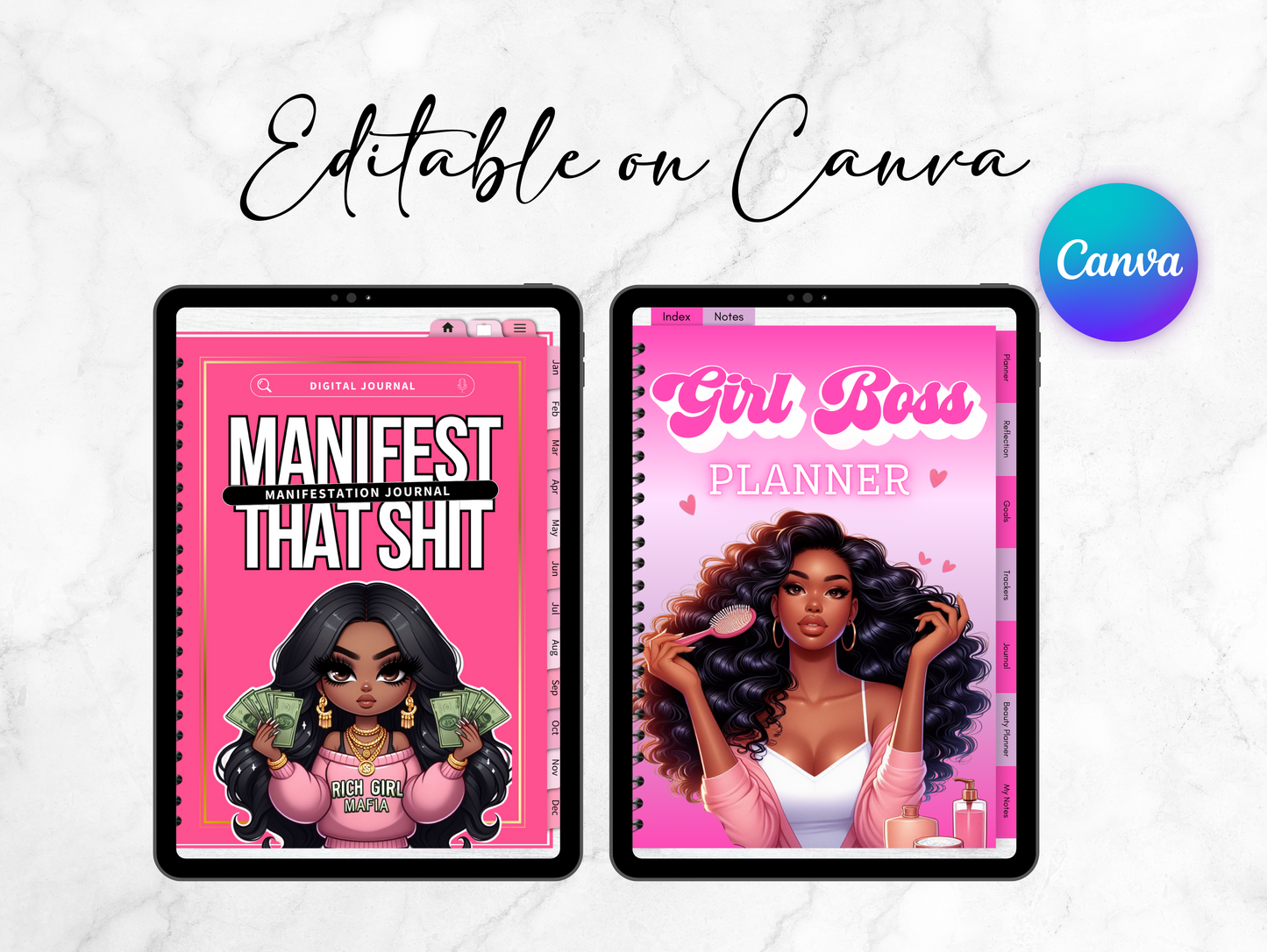 PLR Girl Boss Digital Planner Bundle