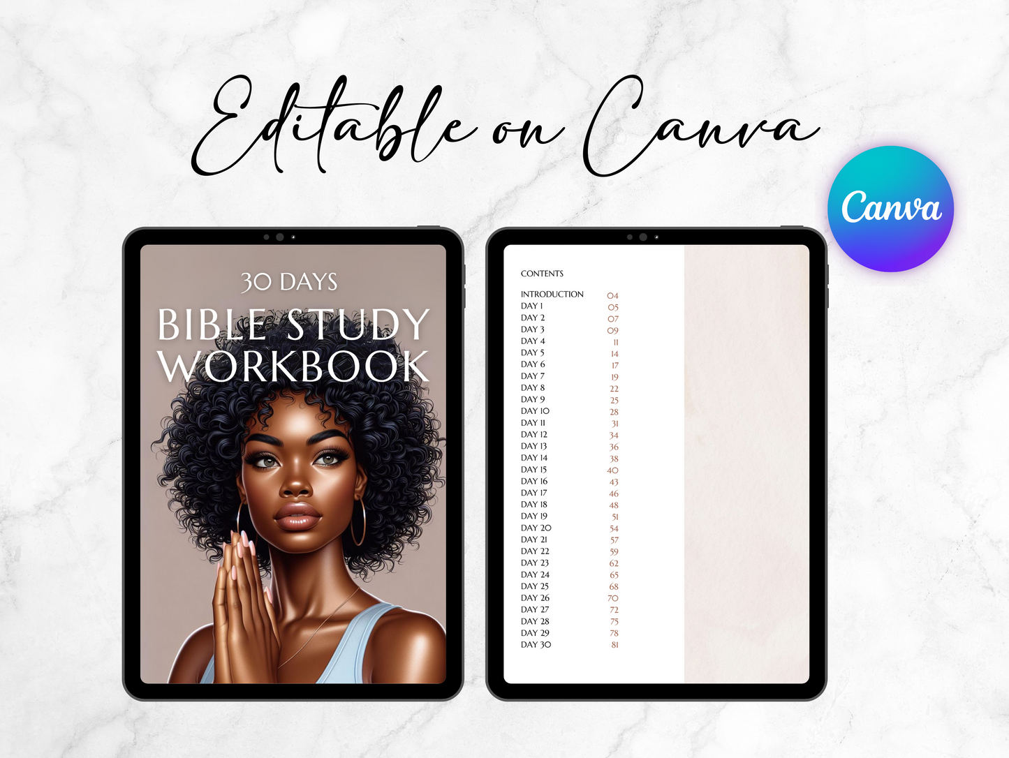 PLR 30 Days Bible Study Guide Journal