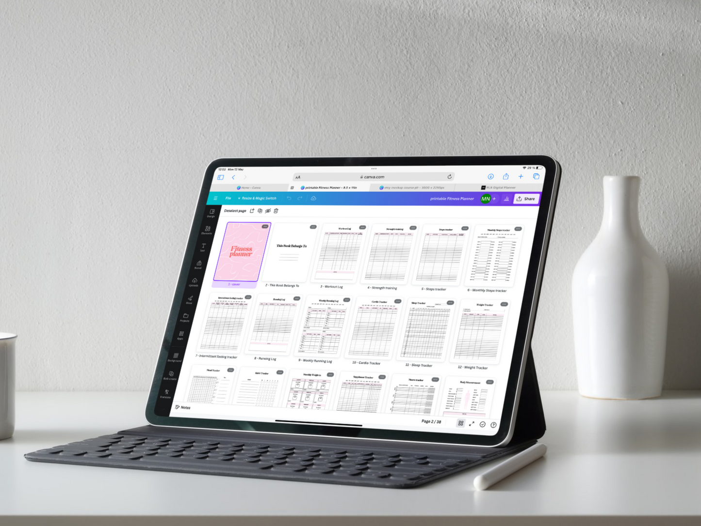 PLR Fitness planner