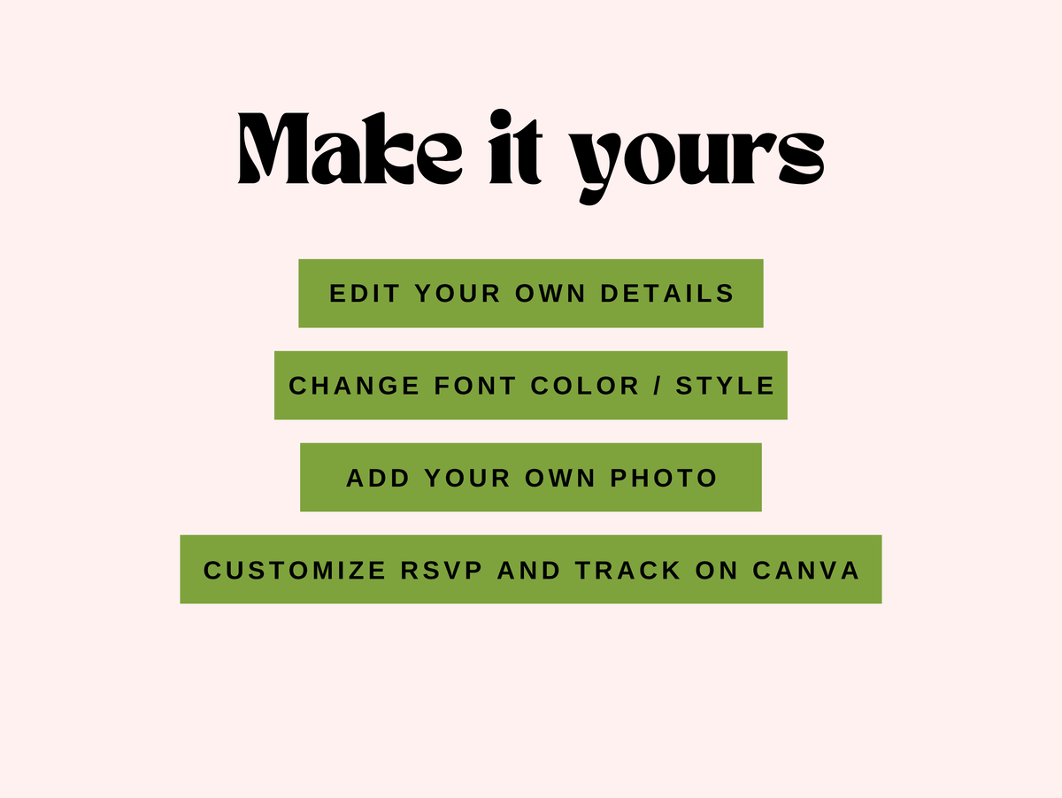 Matcha Girlies Club Digital Invitation Canva Template