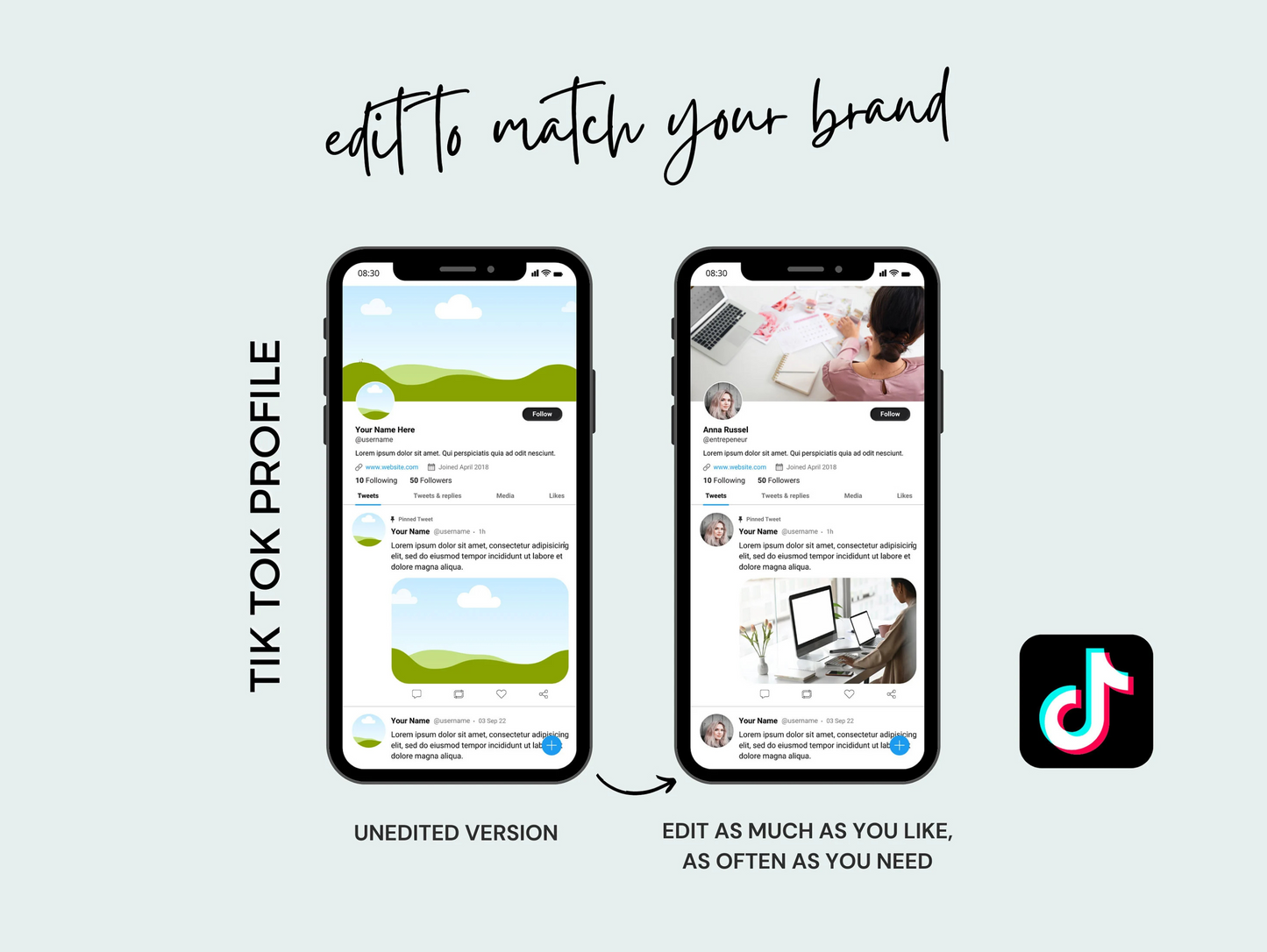 Social Media Profiles Mockup