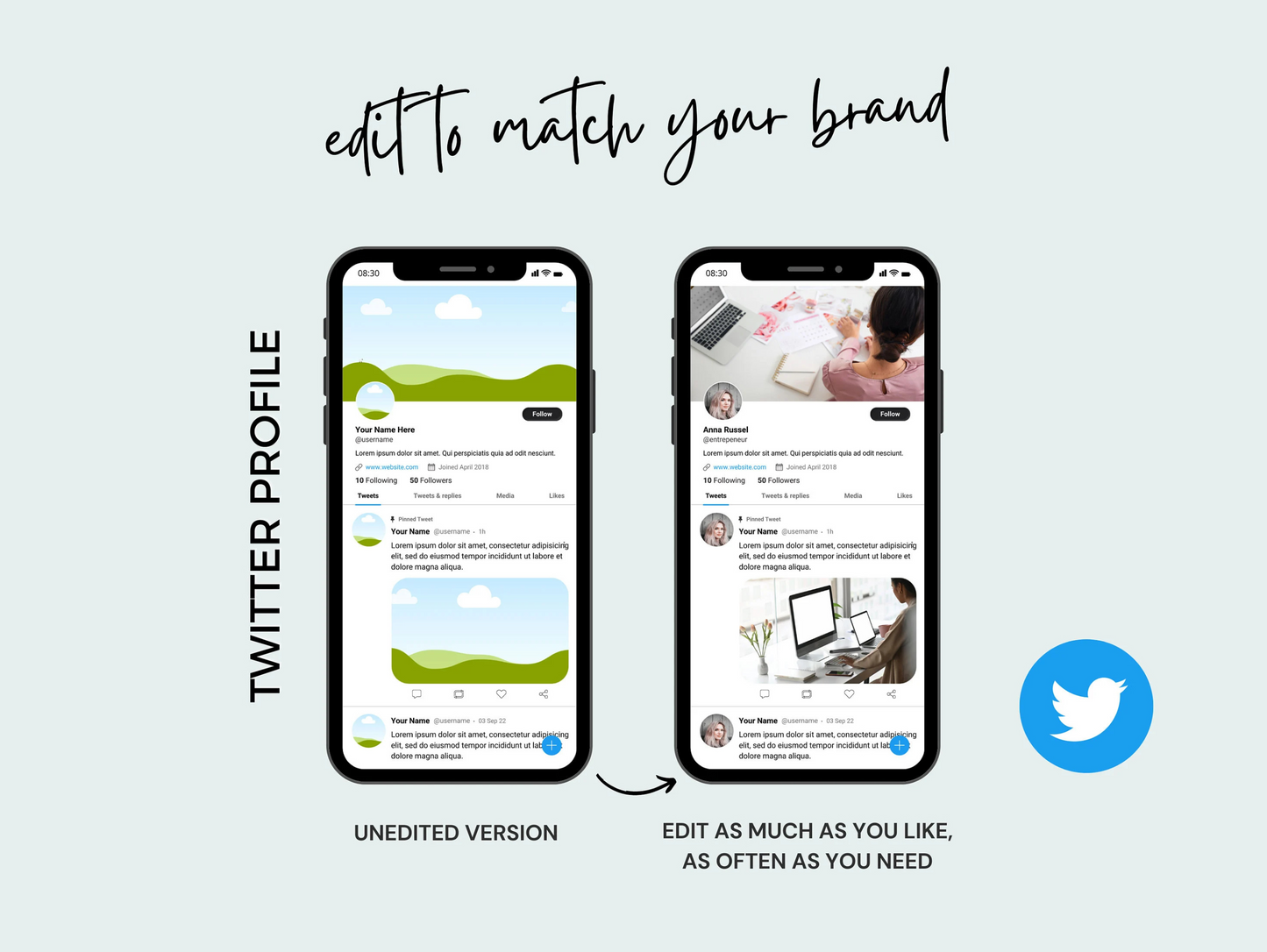 Social Media Profiles Mockup