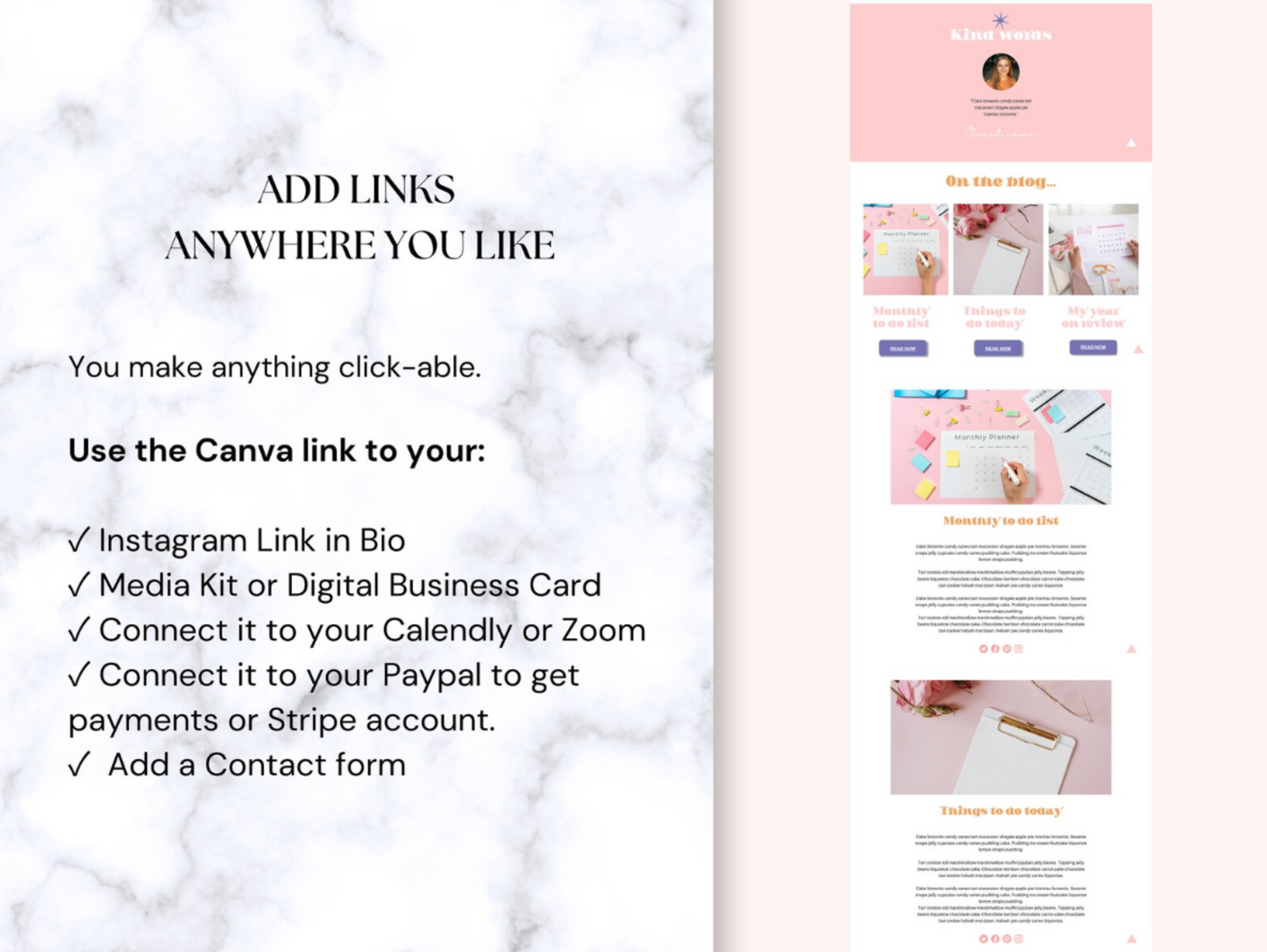 PLR Canva Website Blog template