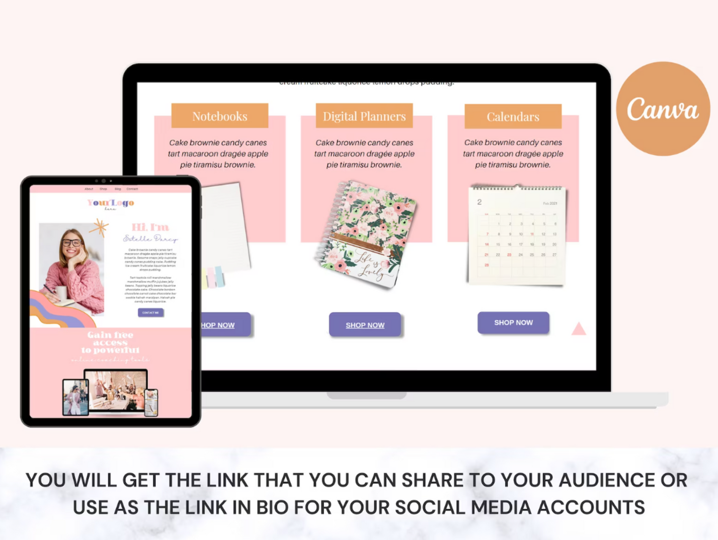 PLR Canva Website Blog template