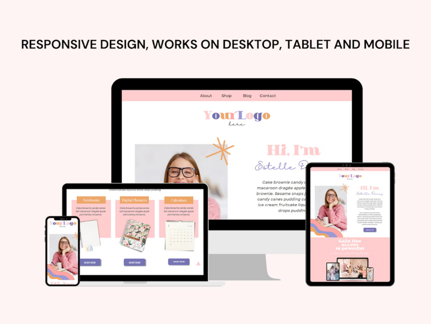 PLR Canva Website Blog template