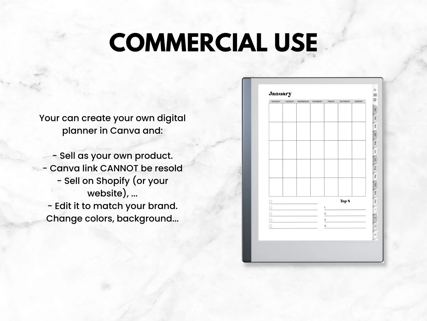 reMarkable 2 digital planner template