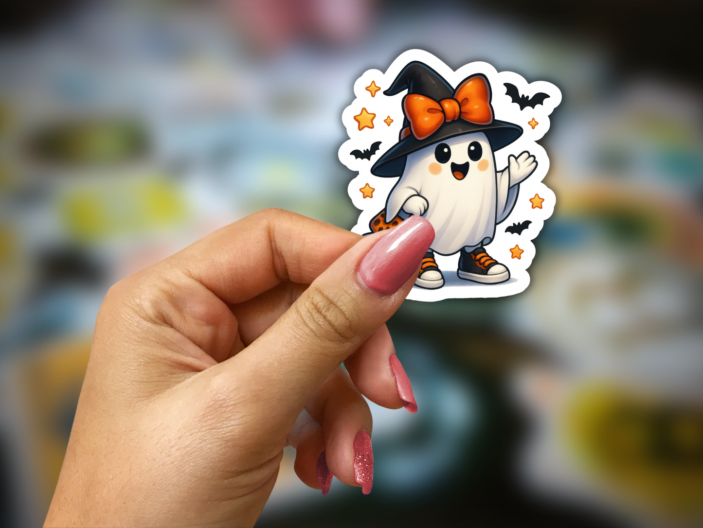 Spooky digital stickers with commercial use