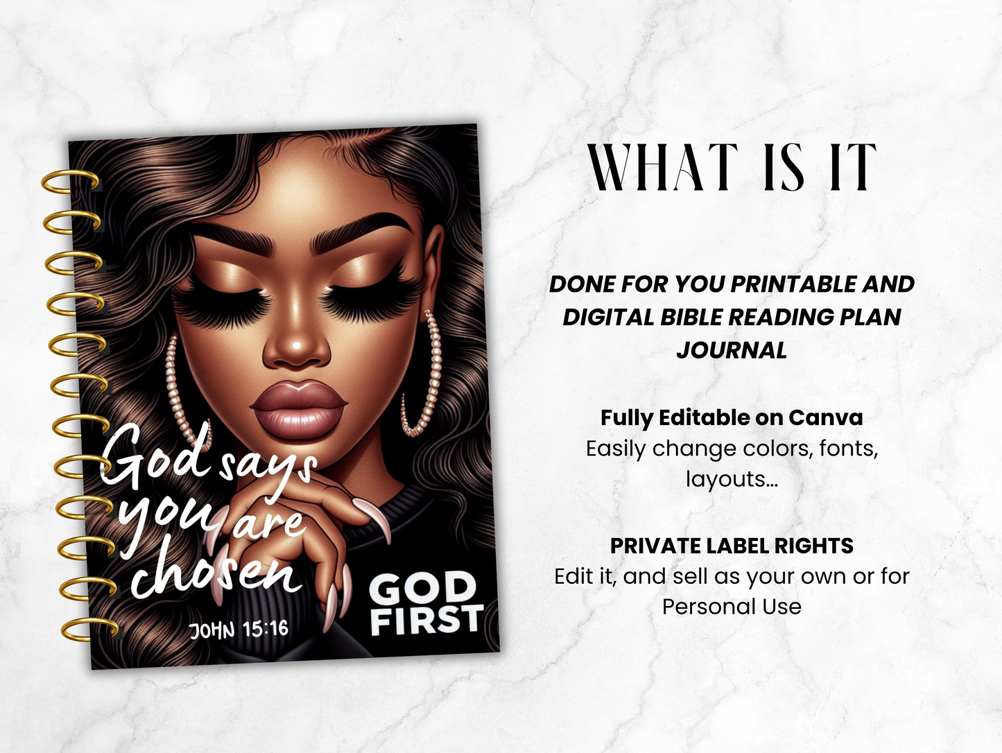 PLR Printable and digital Bible reading plan journal