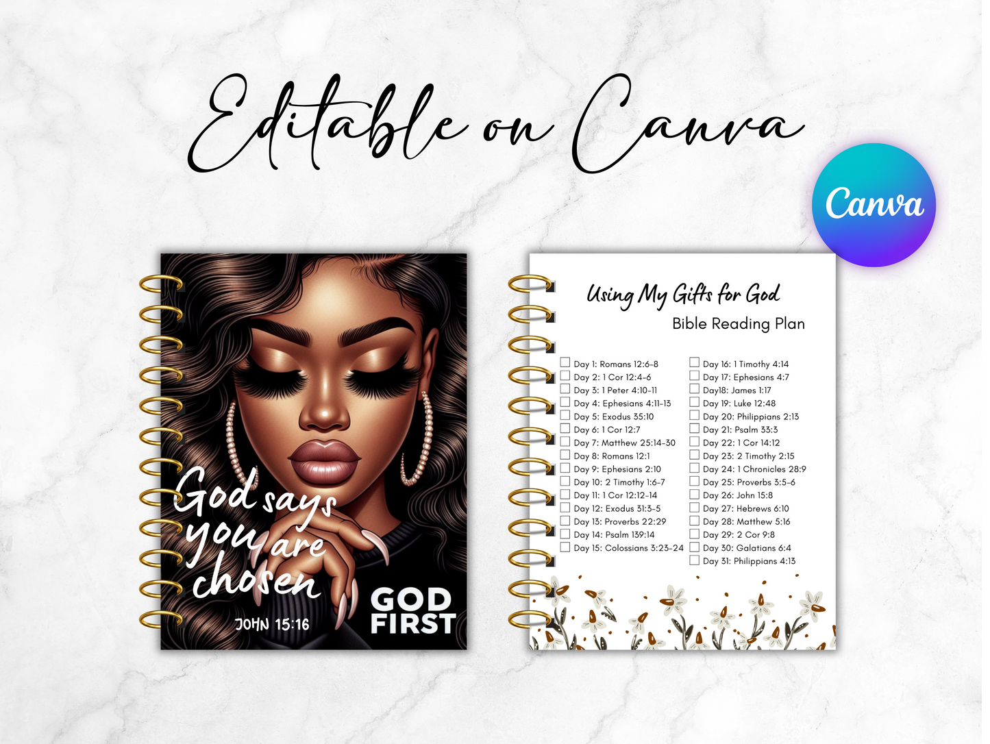 PLR Printable and digital Bible reading plan journal