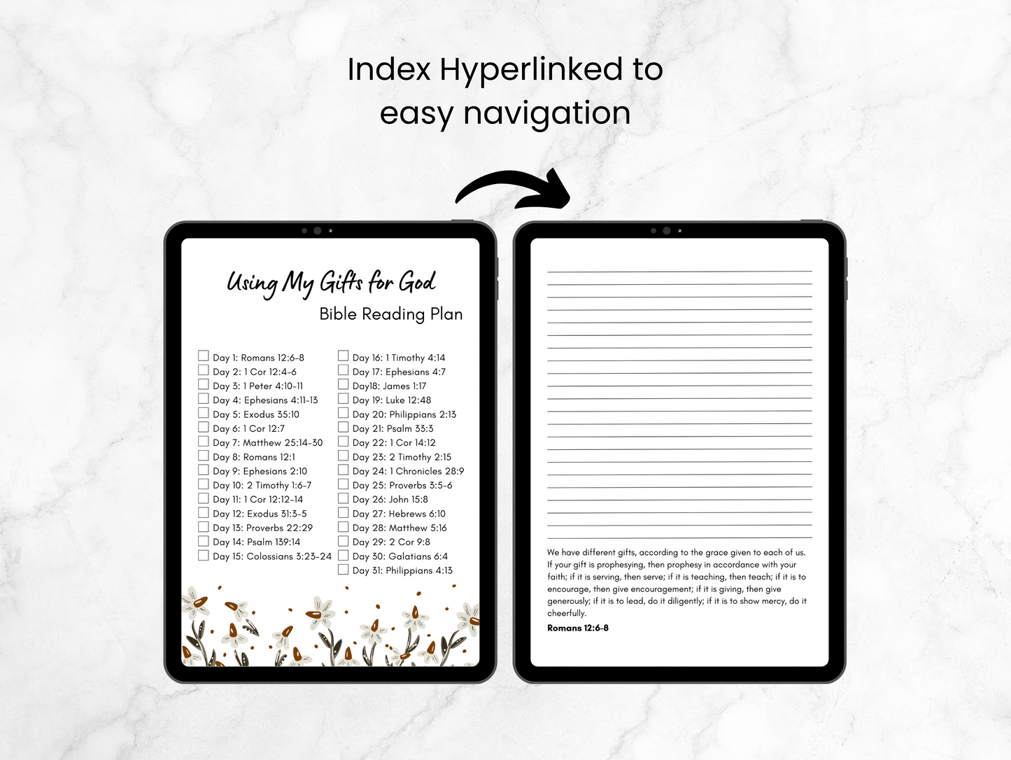 PLR Printable and digital Bible reading plan journal