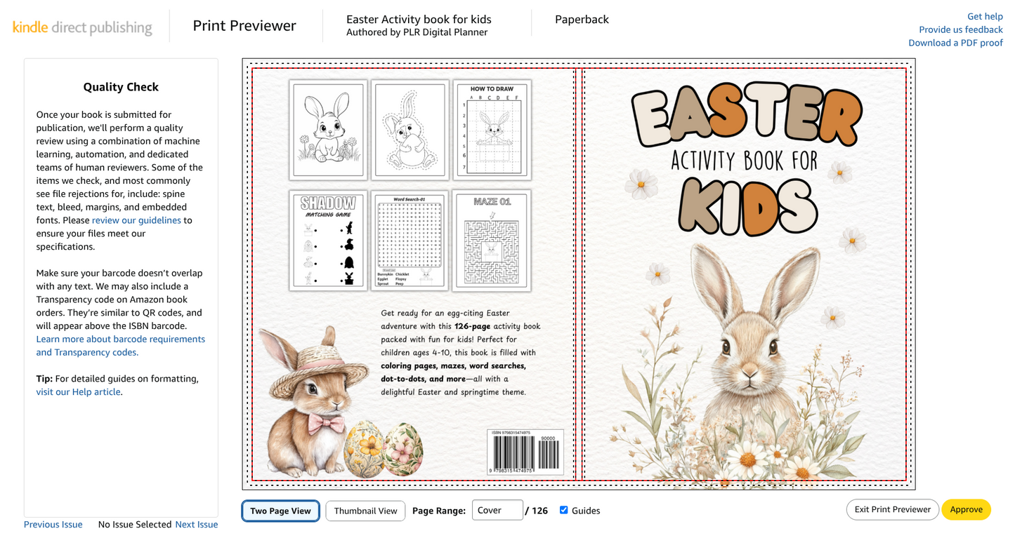 Amazon KDP Easter Activity Book for Kids
