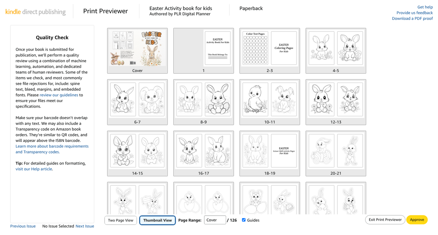 Amazon KDP Easter Activity Book for Kids