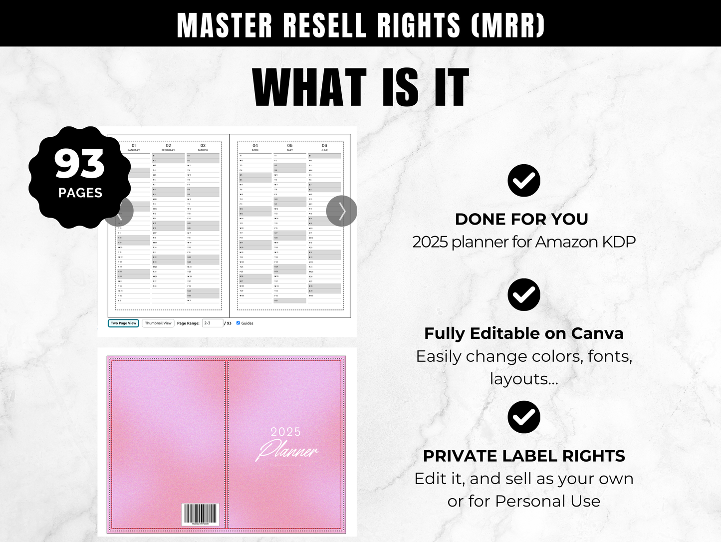PLR Amazon KDP 2025 Planner