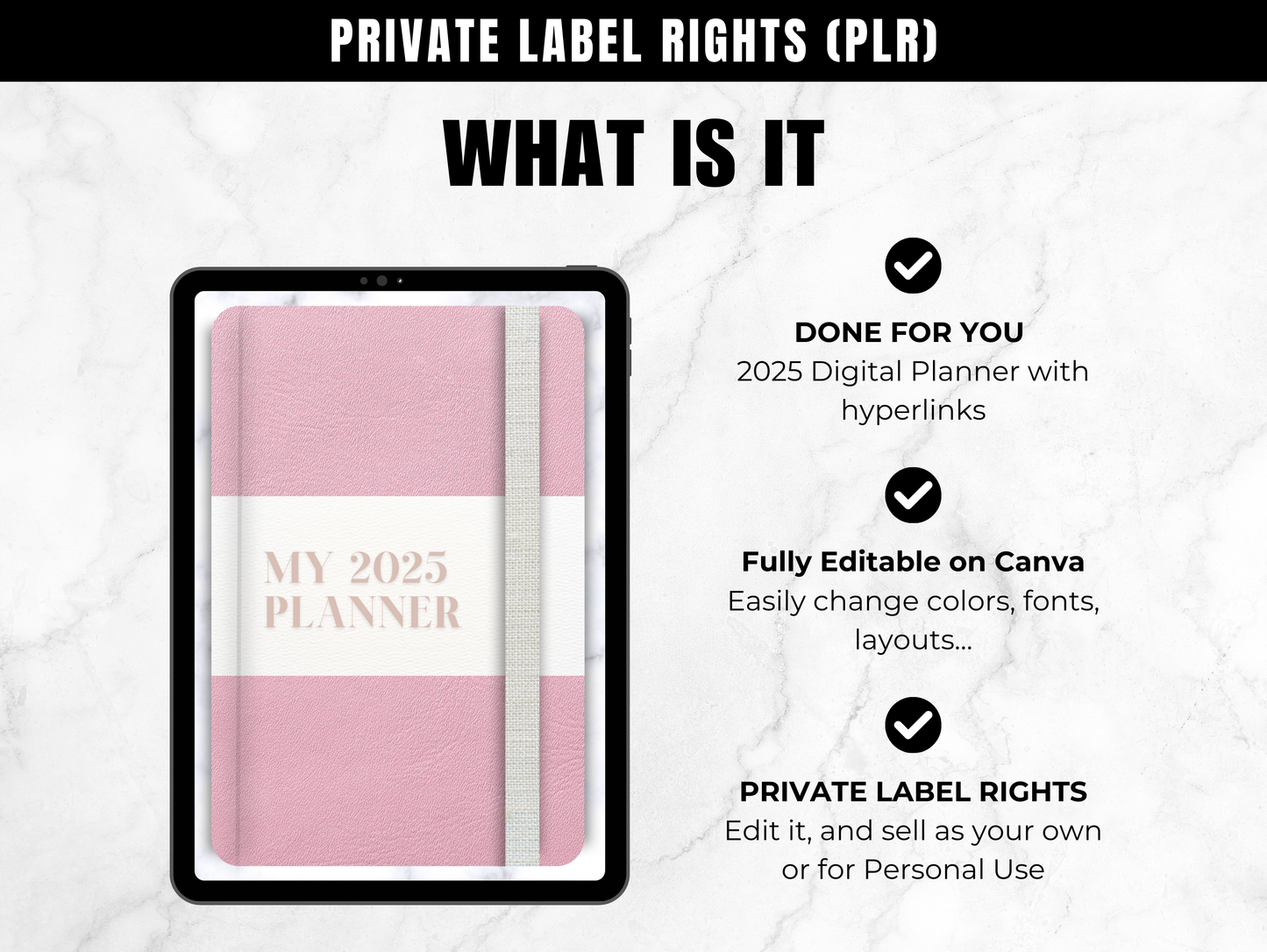 PLR 2025 Realistic Digital Planner