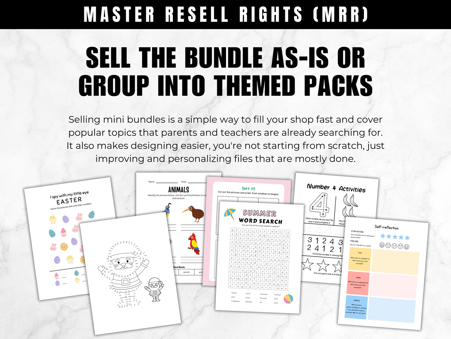 2500+ Kids Activity Page Bundle, Editable Canva Templates