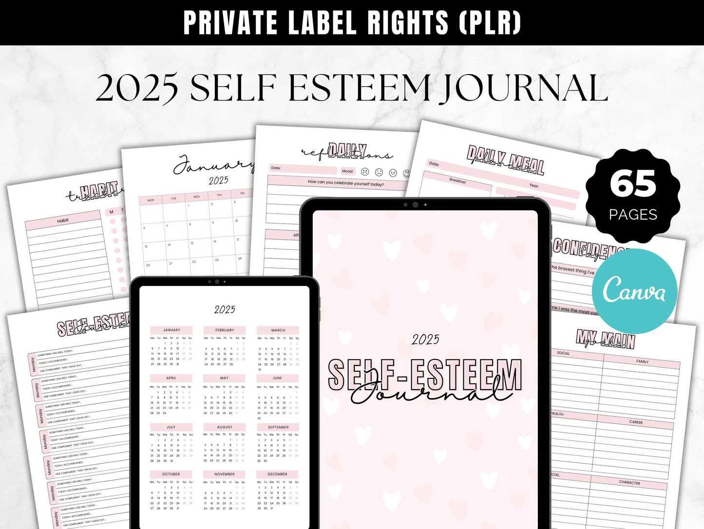 PLR 2025 Self esteem journal