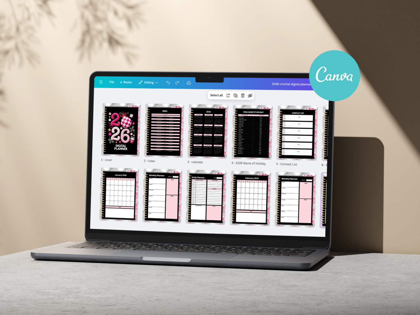 2026 Digital planner Crochet design trend