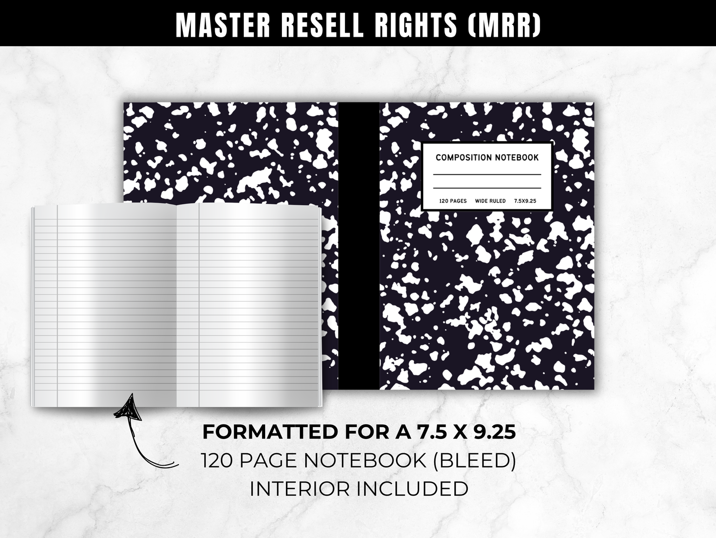 Composition Notebook Templates for Amazon KDP