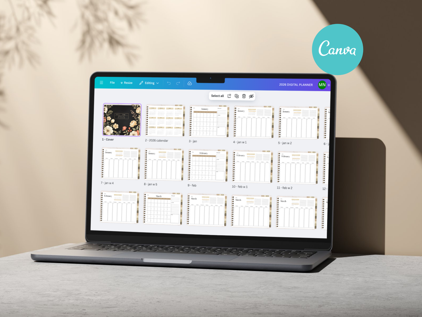 2026 Landscape Digital planner