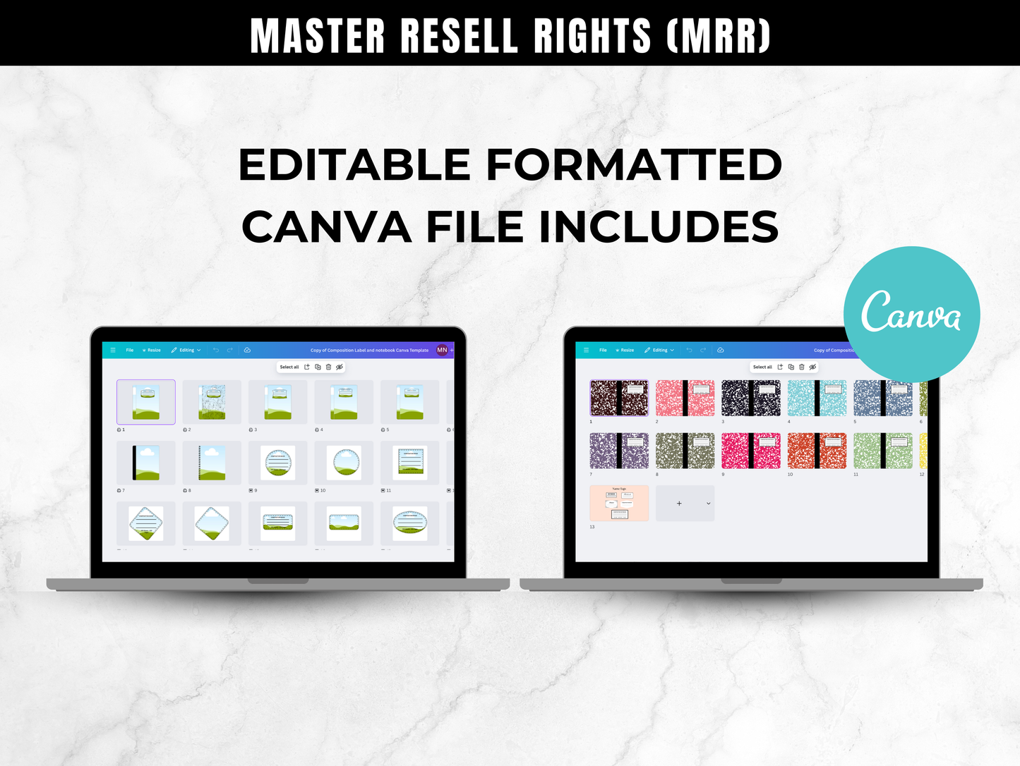 Composition Notebook Templates for Amazon KDP