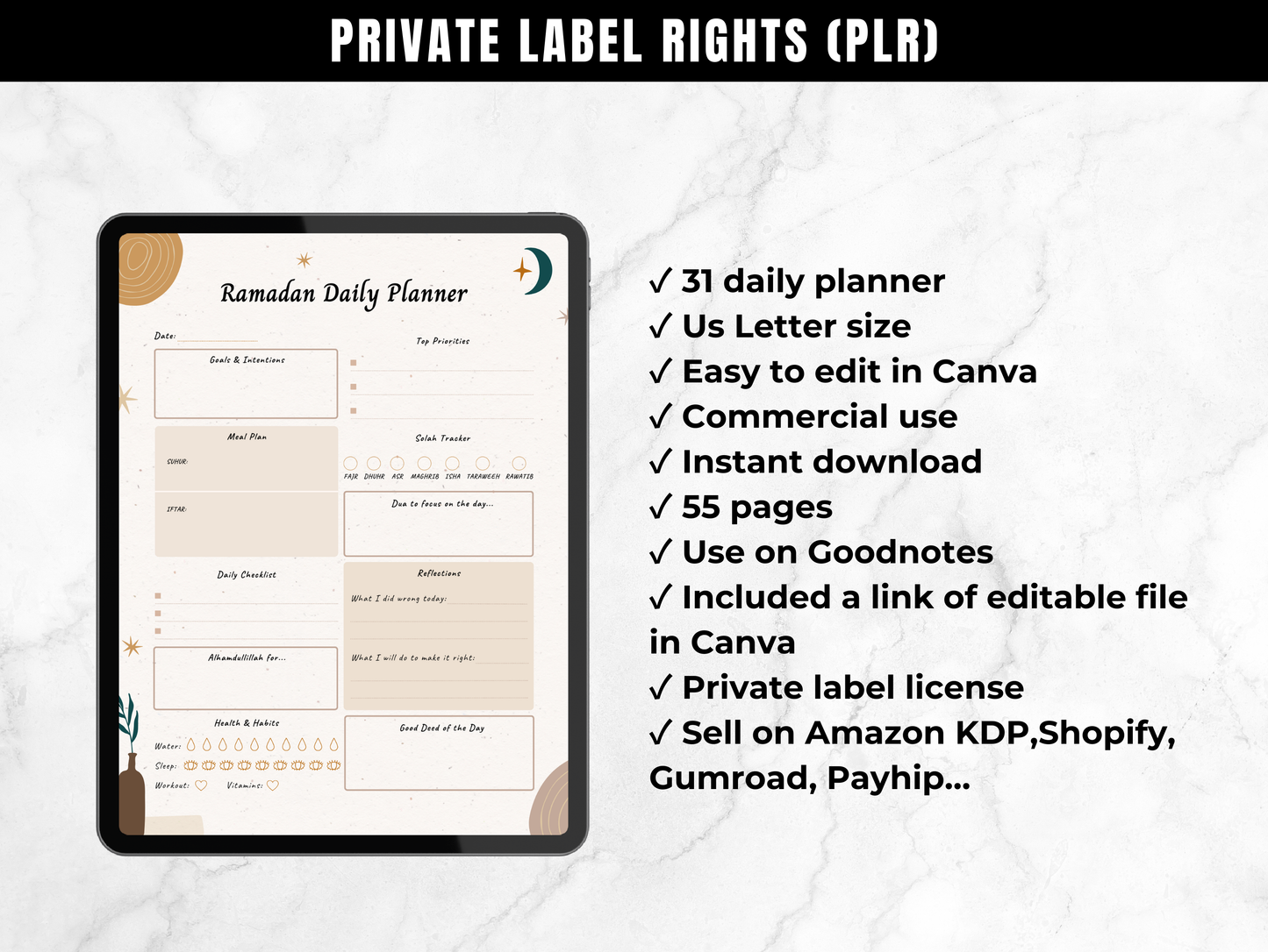 PLR Ramadan Digital Planner