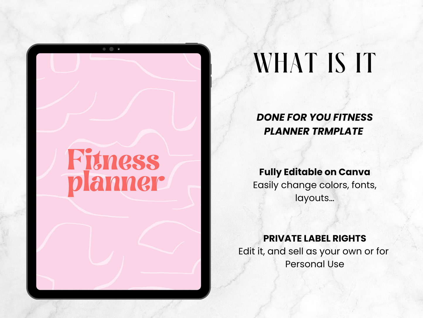 PLR Fitness planner