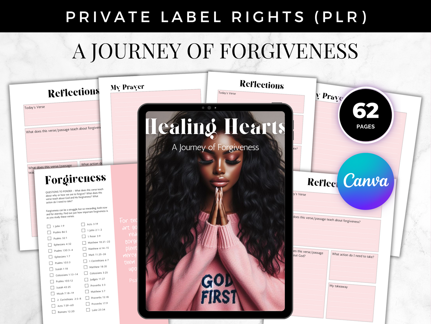 PLR Bible prayer journal template