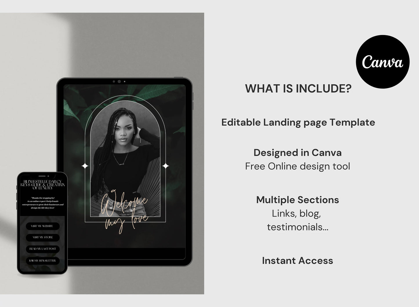 PLR Instagram Landing Page Template