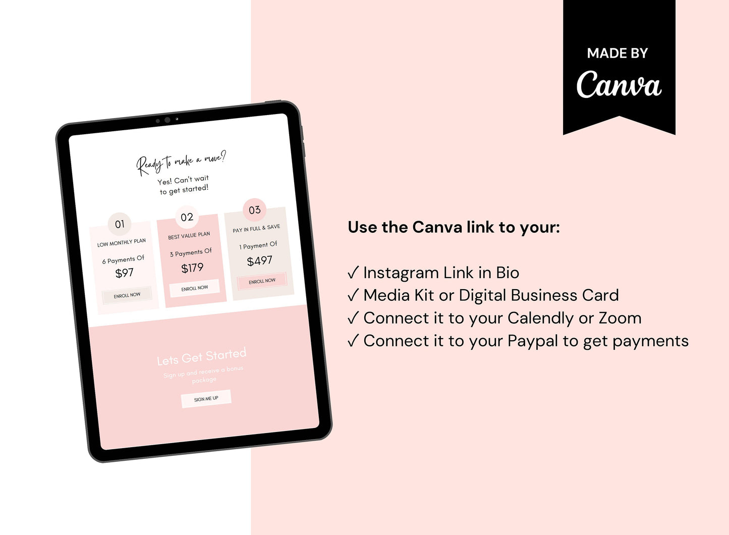 PLR Canva Website Template for Coaches