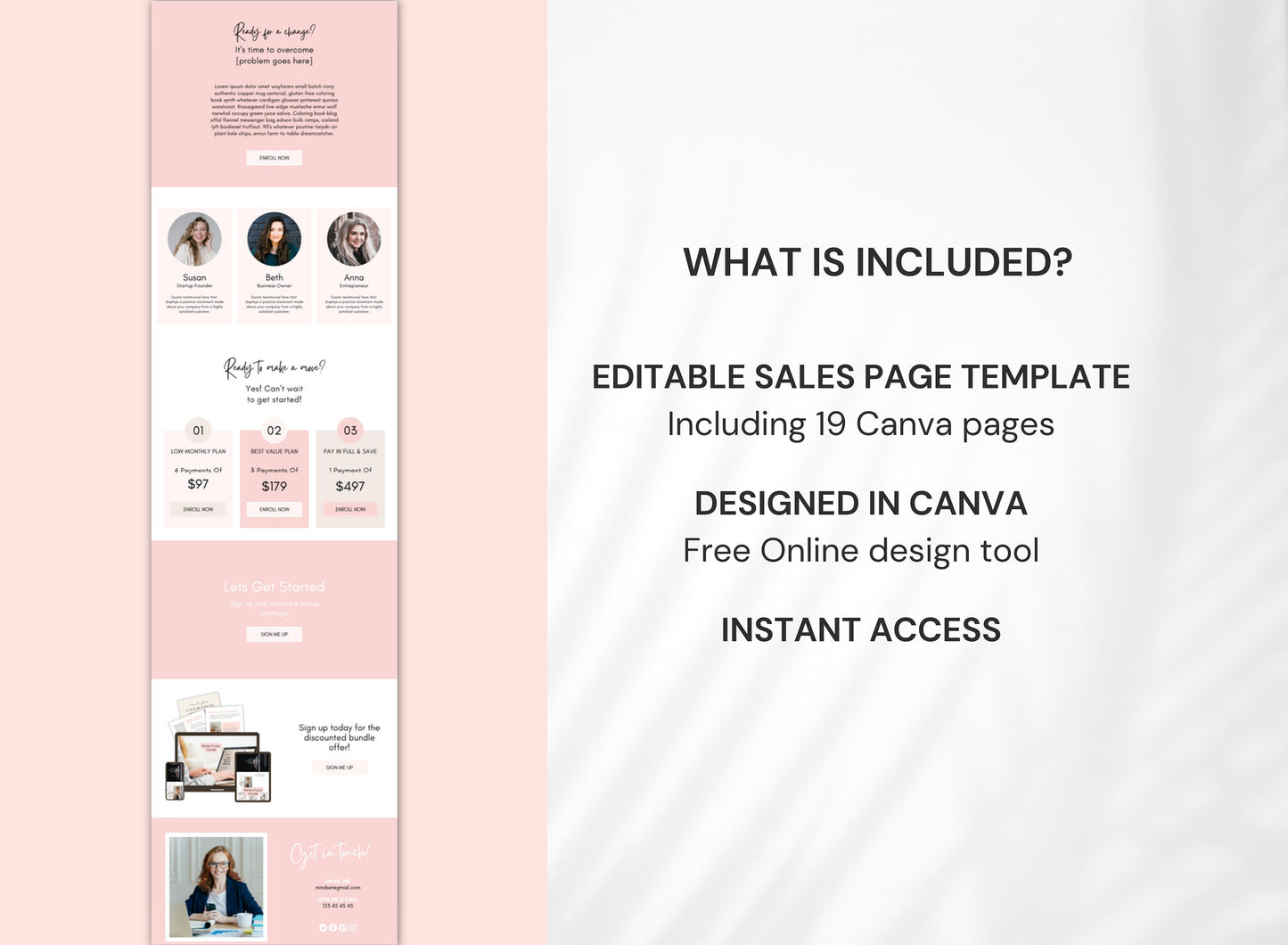 PLR Canva Website Template for Coaches