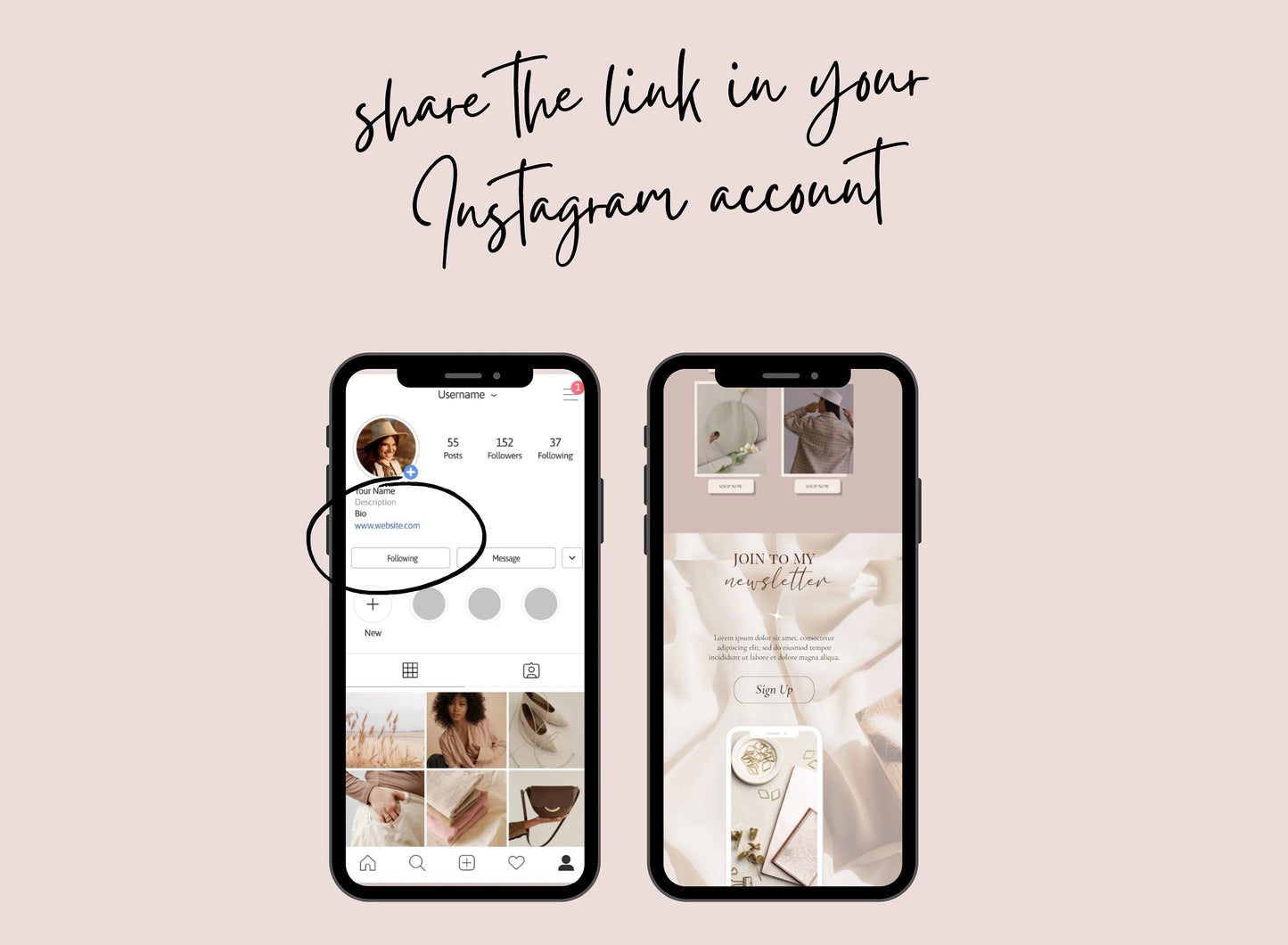 PLR Instagram Bio Link Website Template