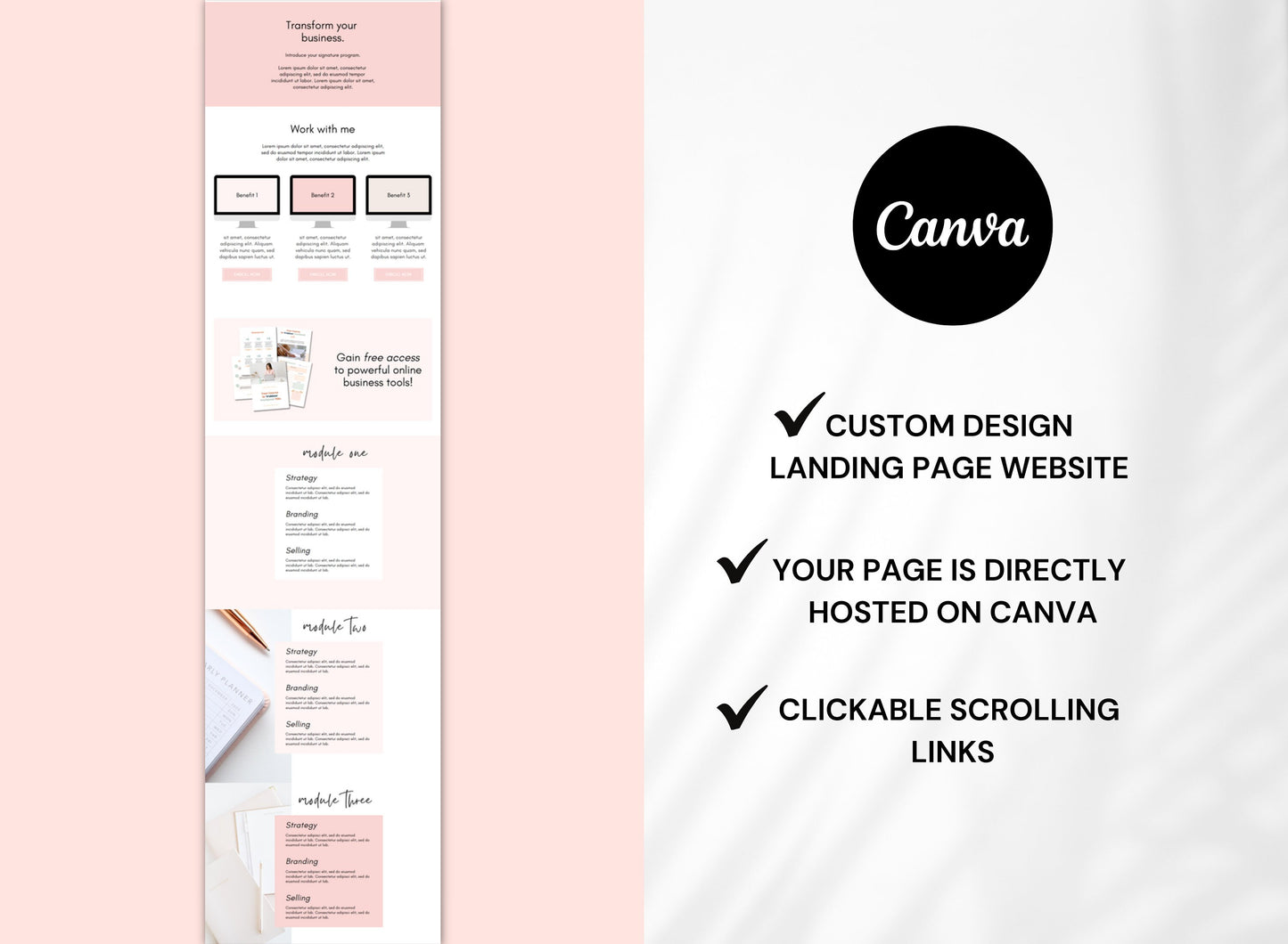 PLR Canva Website Template for Coaches