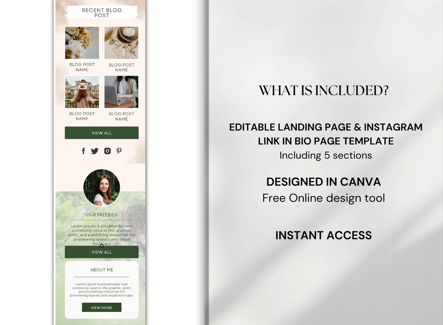 PLR Instagram Link In Bio Template