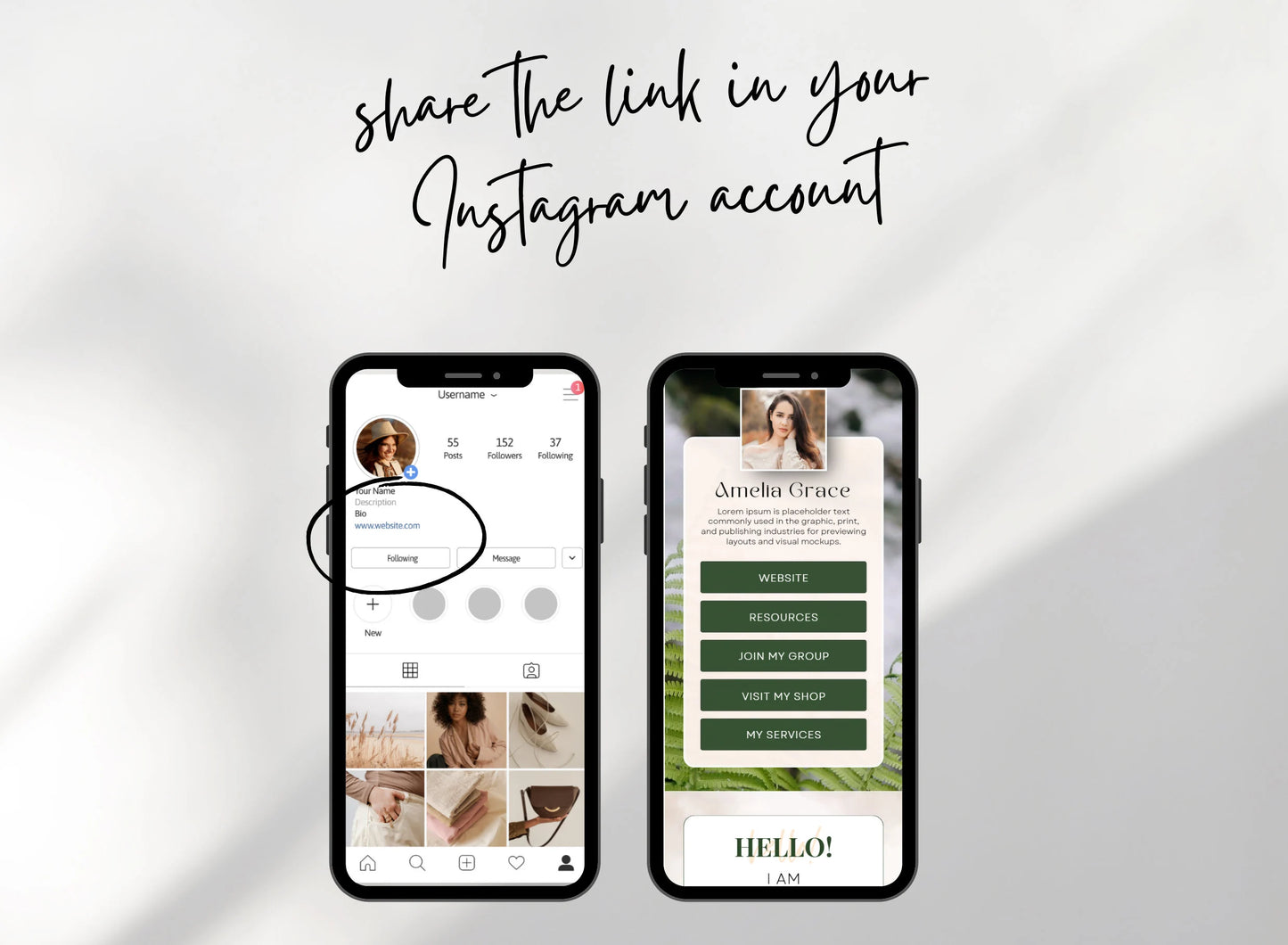 PLR Instagram Link In Bio Template