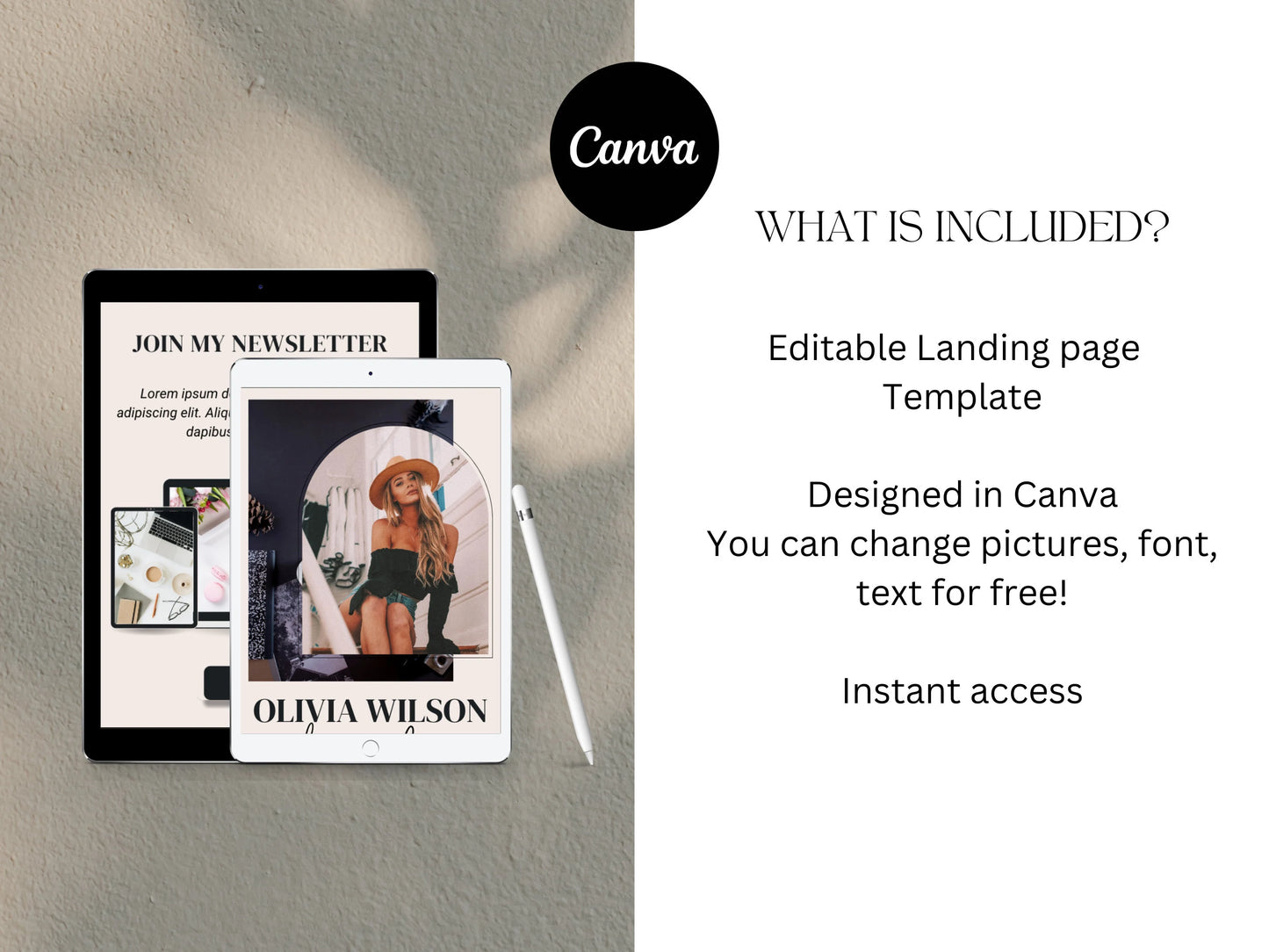 PLR Instagram Landing Page Template