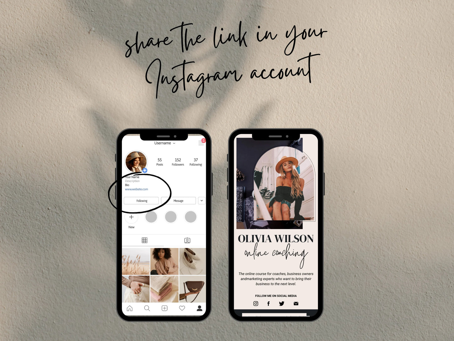 PLR Instagram Landing Page Template