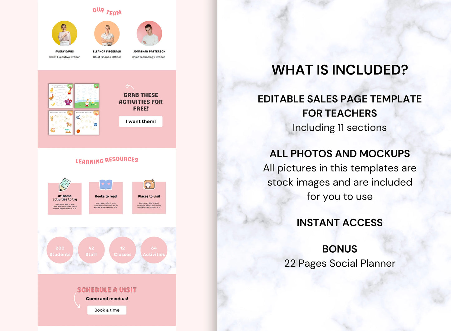 PLR Canva Website Template for educators