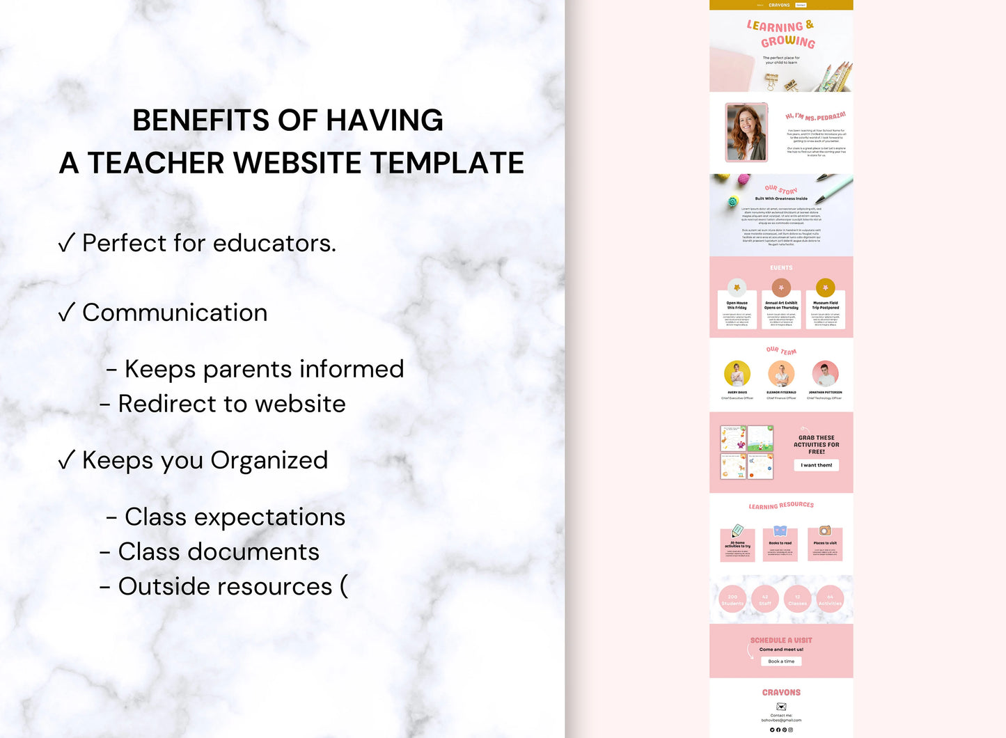 PLR Canva Website Template for educators