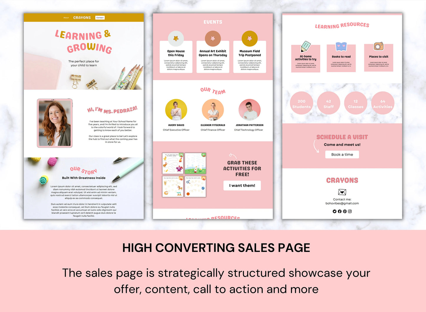 PLR Canva Website Template for educators