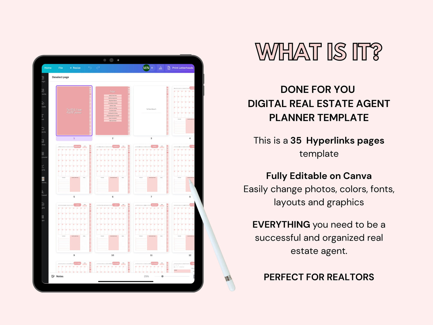 PLR Real Estate Agent Digital Planner