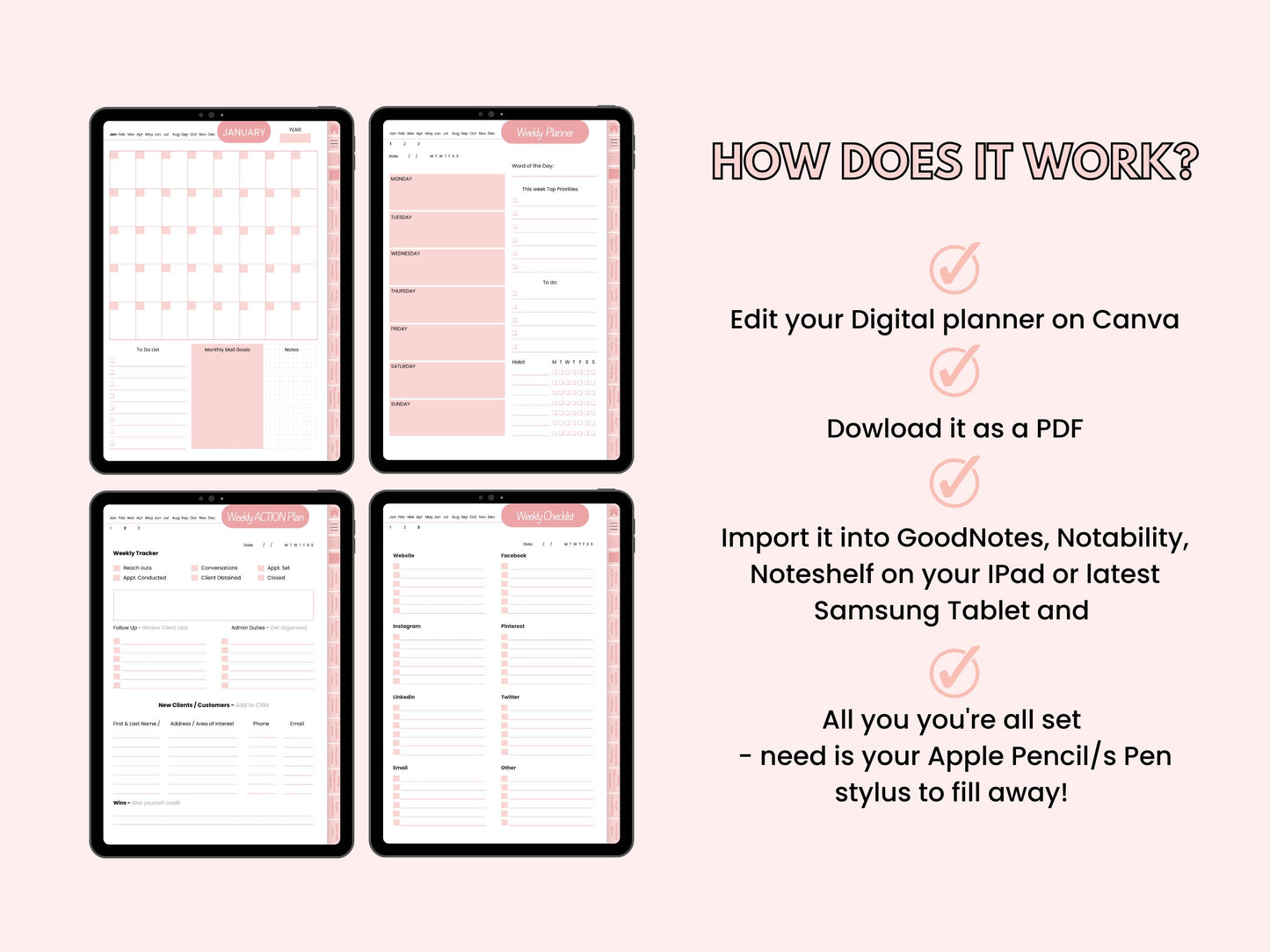 PLR Real Estate Agent Digital Planner