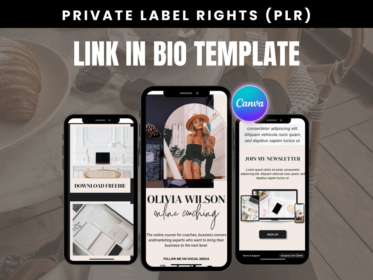 PLR Instagram Landing Page Template
