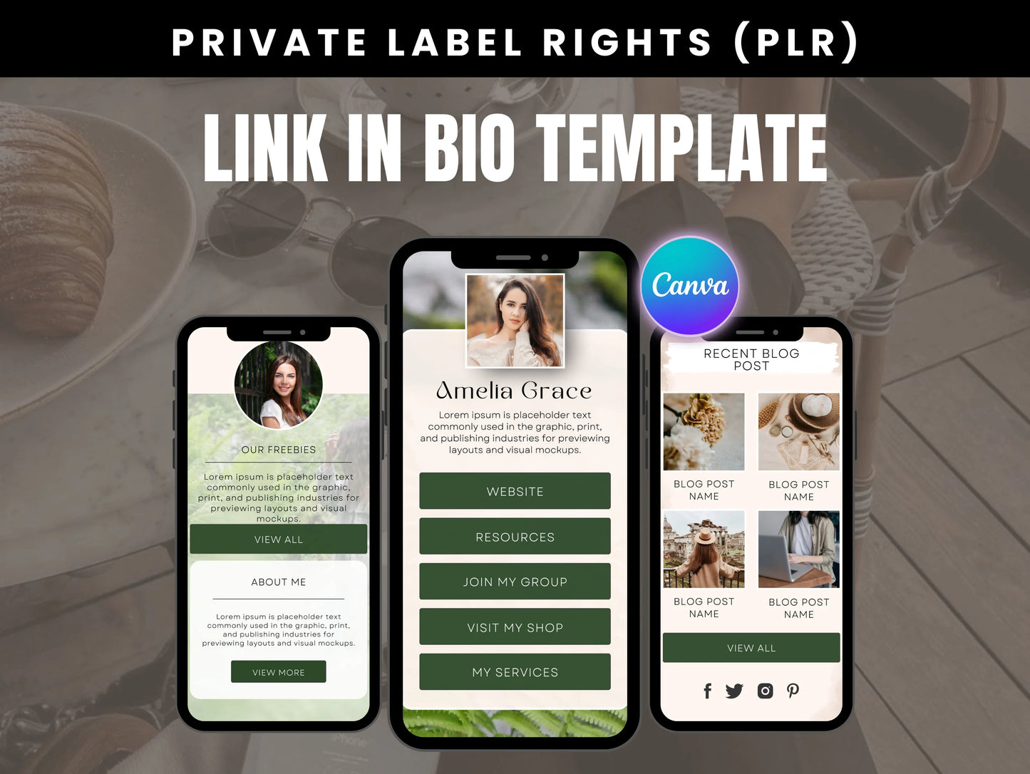 PLR Instagram Link In Bio Template