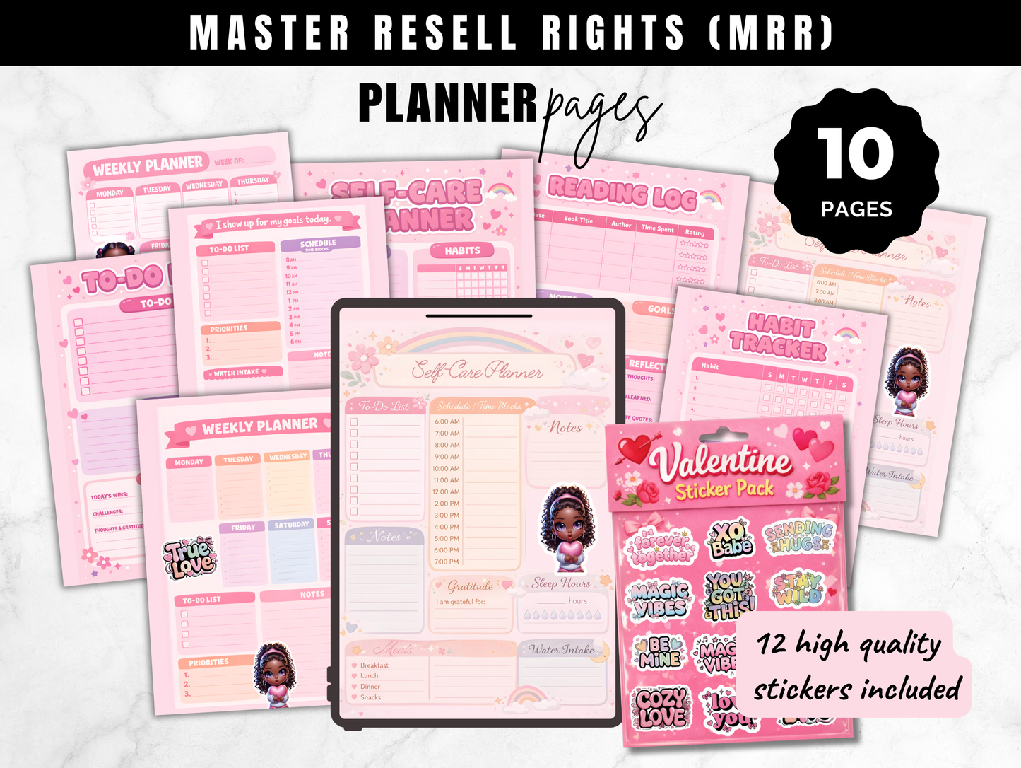 Pink Daily Planner Pages
