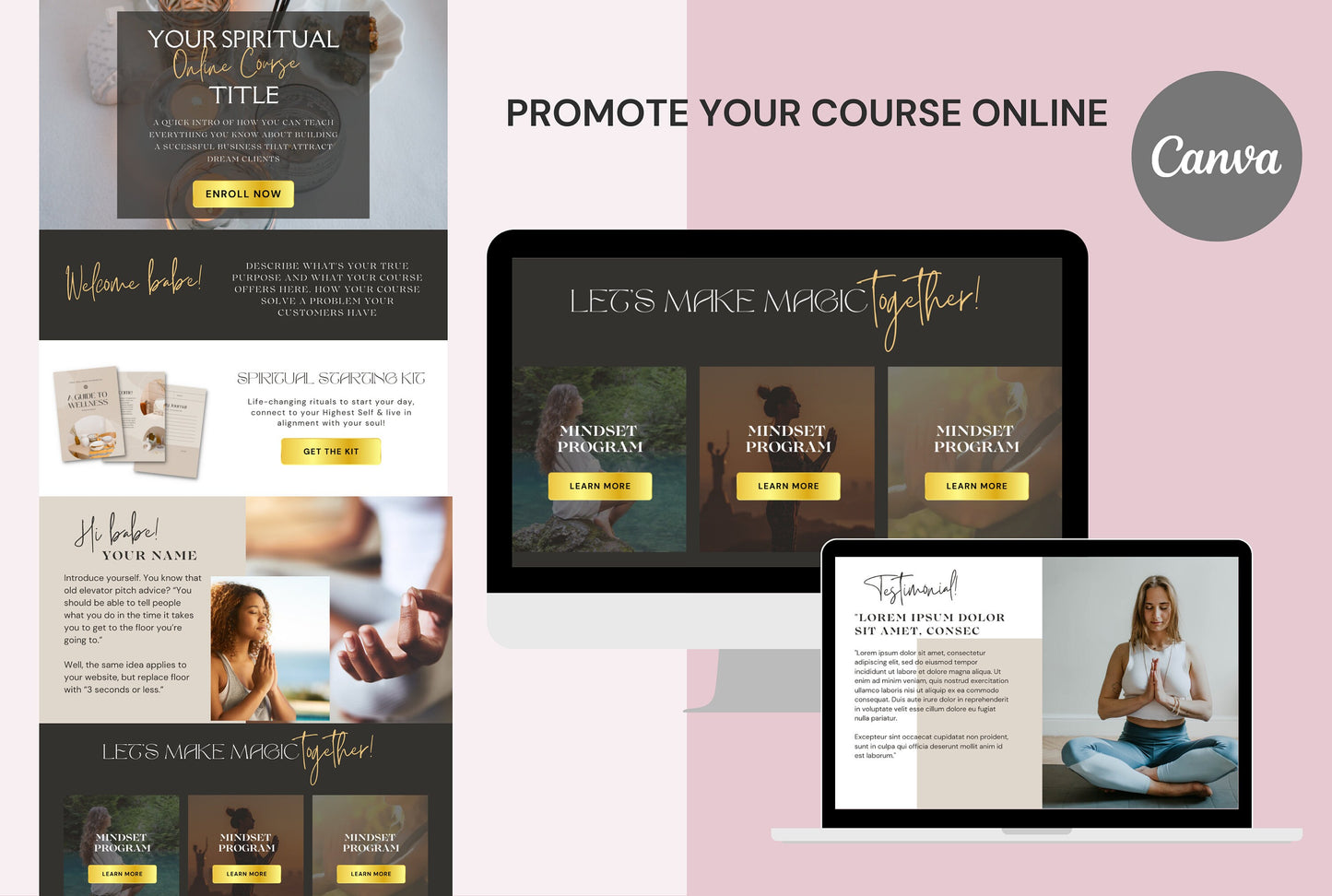 Plantilla de sitio web de Canva