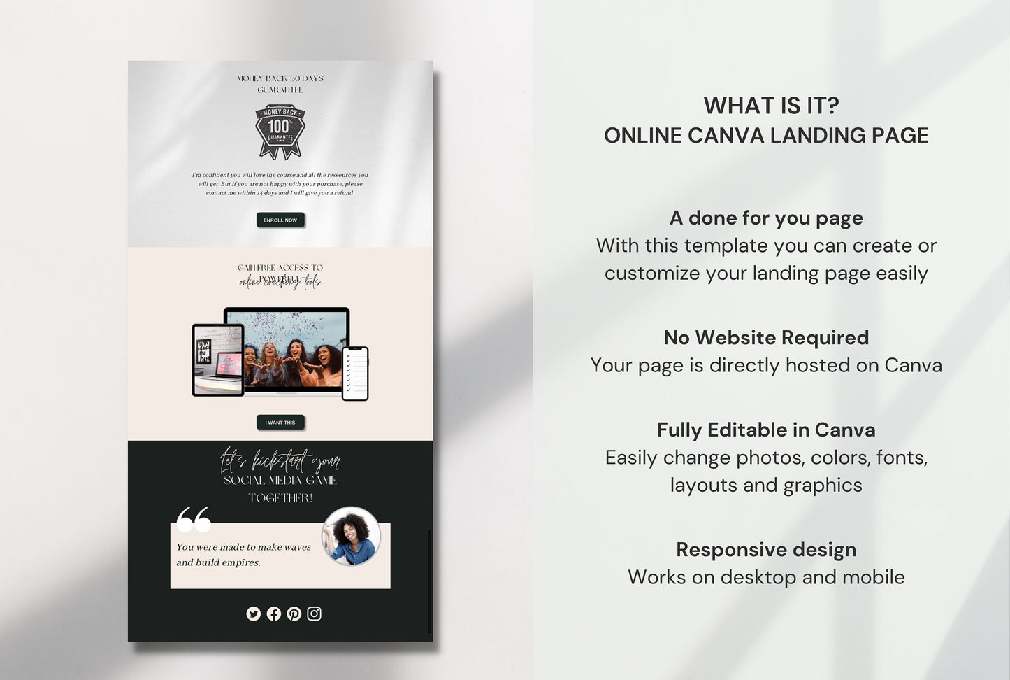 Canva Website Template